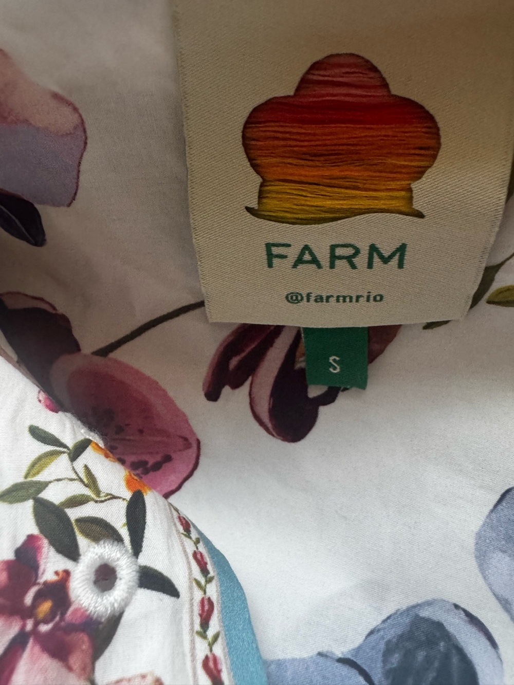 FARM Rio White Floral Mini Dress with Pink, Yellow & Blue Blooms - Picture 8 of 11